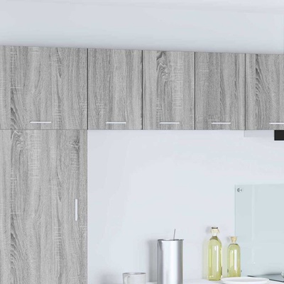 vidaXL Висящ шкаф Сив Сонома и бяло 30 x 31 x 40 см Инженерно дърво (884124)