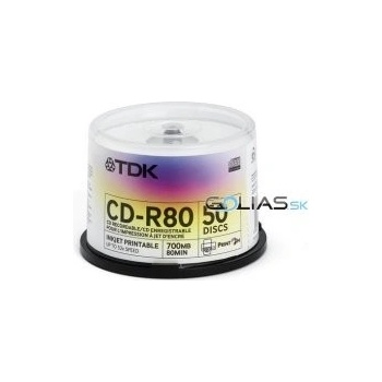 TDK CD-R 700MB 52x, 50ks