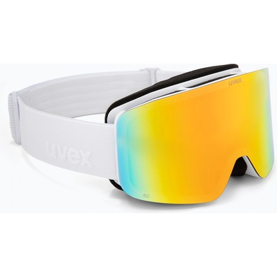 uvex Детски скиорски очила UVEX Pwdr FM white matt/mirror rainbow/green/clear