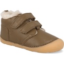 Bisgaard Barefoot dětské zimní boty Carter lamb khaki zelené
