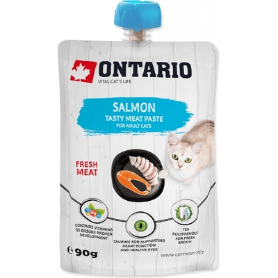 Ontario mäsová pochúťka pre mačky salmon fresh meat paste 90 g