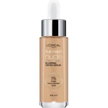 L'Oréal True Match Nude Plumping Tinted Serum тониращ серум с 1% хиалуронова киселина 30 ml нюанс 2-3 Light