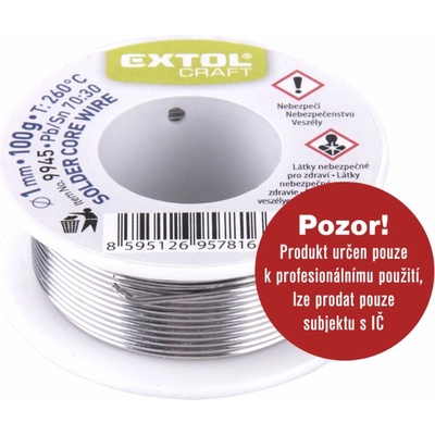 EXTOL CRAFT EXTOL Drát pájecí Sn30/Pb70 průměr 1mm váha 100g 9945