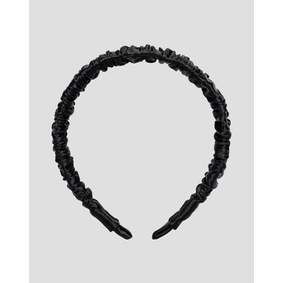 Twisty Hedvábná čelenka do vlasů ze 100% přírodního hedvábí, černá – Zboží Dáma