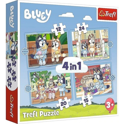 Trefl Bluey a jej svet 4 v 1 12,15 20 24 dielov