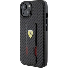 Ferrari Carbon Grip Stand Apple iPhone 15 FEHCP15SGSNCAK Black