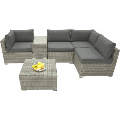 DEOKORK Ratanová variabilní sestava SEVILLA pro 4 osoby (šedá) – Zbozi.Blesk.cz