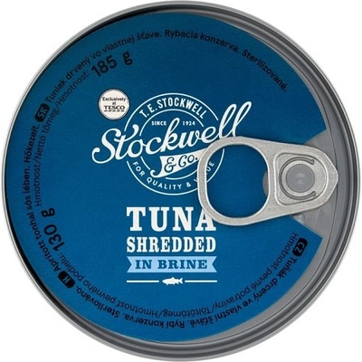 Stockwell & Co. Tuniak drvený vo vlastnej šťave 185 g