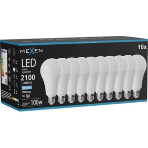 Mexen Nova 10x LED крушка E27, A70, 20W, Студена - 6500K, 2100 lm - L100-E27-2065-01x10 (L100-E27-2065-01x10)