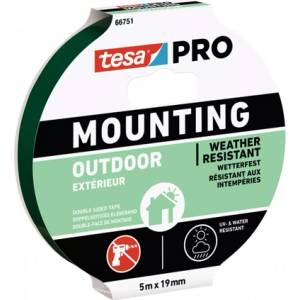 tesa ЛЕНТА Tesa PRO МОНТАЖНА ДВУСТРАННА ЗА ВЪН. УПОТРЕБА 19ммx5м (66751-00005-00)