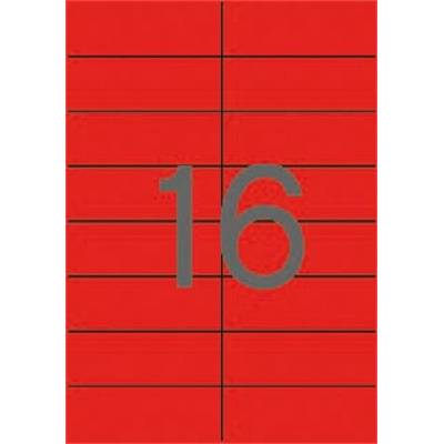APLI Štítok 105 x 37 mm farebný červený 320 štítkov/balenie 01597