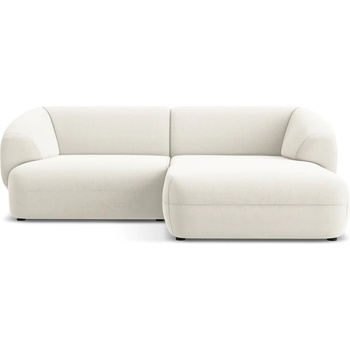 makamii Бял кадифен ъглов диван (десен ъгъл) Moana - Makamii (MOANA_RC_S_1_P1_C1)