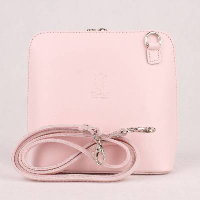 Vera Pelle kožená crossbody kabelka no. 55 růžová