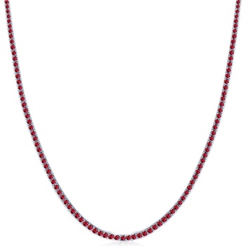 SAVICKI Тенис колие Luminy 2, 5 мм: бяло злато, рубини