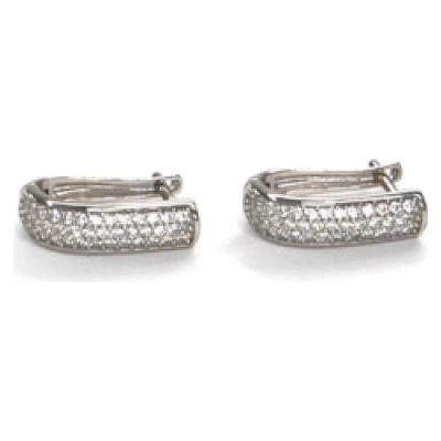 Pattic náušnice z bílého zlata GU058104W