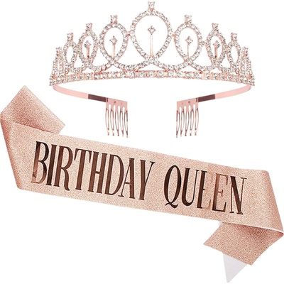 Sada Happy Queen - šerpa a korunka růžová