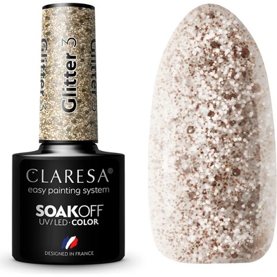 Claresa Gél lak Glitter 3 5 g