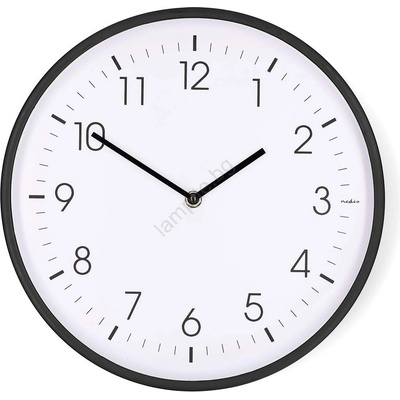 Nedis CLWA1226BK - Стенен часовник, диаметър 30, 8 см, 1xAA, черен (NE0818)