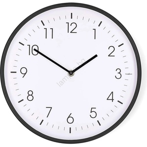 Nedis CLWA1226BK - Стенен часовник, диаметър 30, 8 см, 1xAA, черен (NE0818)