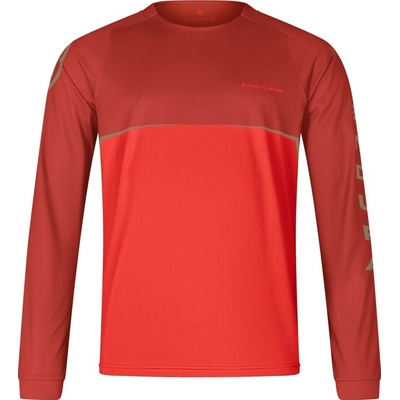 Endura Singletrack Core Printed Tee Flame Red pánský
