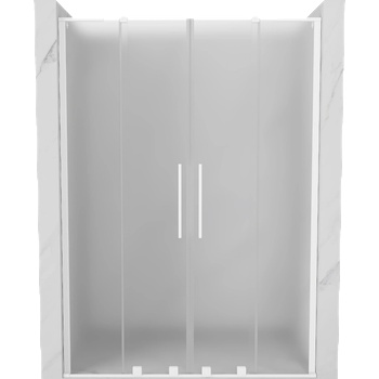Mexen Velar L Duo плъзгащи се душ врати 140 cm, матирано, бяло - 871-140-003-32-20 (871-140-003-32-20)