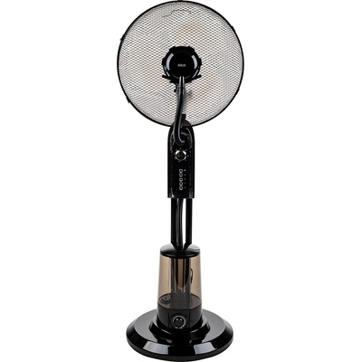 Muhler Вентилатор с водна мъгла 16" Muhler MF-1677, Мощност 75W, 3 скорости, Контейнер 3, 2 л, Таймер, Автоматична осцилация, Мехаично управление, Черен (KT-651675)