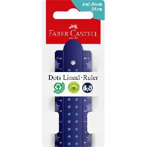 Faber-Castell Линеал, пластмасов, нечуплив, 30 см, FABER-CASTELL "Polka dots", смесени цветове 172130 (172130)