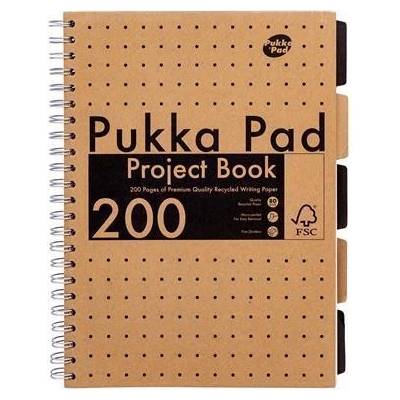 PUKKA PAD Pukka Pad Spirálový sešit Kraft Project Book A4 linkovaný