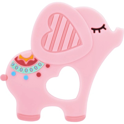 Lorelli Силиконова гризалка Lorelli Baby Care - Слонче Lucky, розова (10210830002)