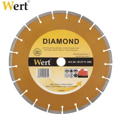 Wert Сегментиран диамантен диск за гранит и мрамор (300mm) (W 2711-300)