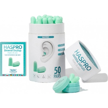 Haspro Multi špunty do uší zelené 50 párů
