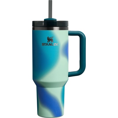 STANLEY 1913 Quencher H2.0 Flowstate Drinking Bottle with Straw 1.2L - Thermo Mug Cools 11 Hours - 48 Hours Ice Cooled - Thermos Bottle BPA Free - Stainless Steel Drinking Cup - Coastal Teal Motion - 100000115754