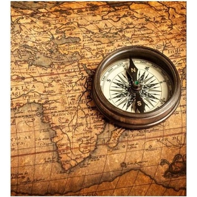 DIMEX ART Флизелинов фототапет компас и карта 225 x 250 см