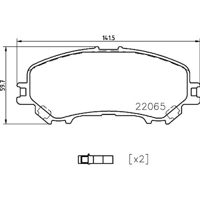 Sada brzdových platničiek kotúčovej brzdy BREMBO P 56 099