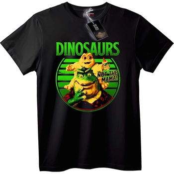 NOONEBRAND Тениска Динозаври Не Майка Ми - 3XL, Black