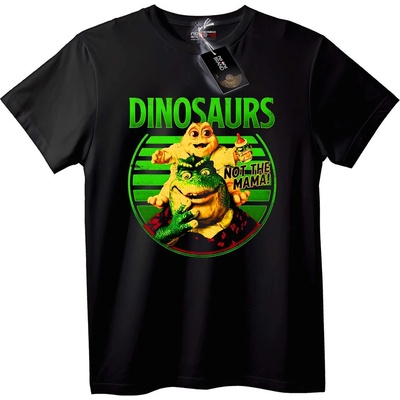 NOONEBRAND Тениска Динозаври Не Майка Ми - 3XL, Black