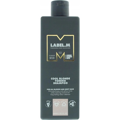 Label.M Cool Blonde Toning Shampoo tónovací šampon pro platinově blond a šedivé vlasy 300 ml