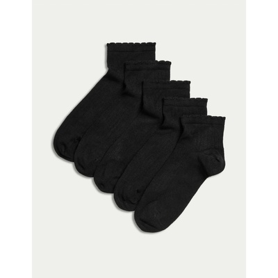 Marks & Spencer 5 чифта безшевни чорапи до глезена на Marks & Spencer, черни Marks & Spencer | Cheren | ЖЕНИ | 35 1/2-38
