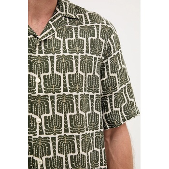 Frescobol Carioca Ленена риза Frescobol Carioca в зелено със стандартна кройка 2593.842 (2593.842)