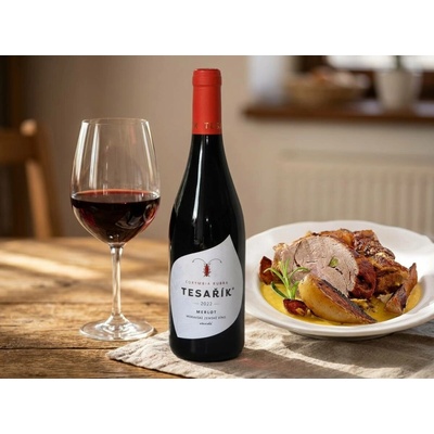 Vinařství Tesařík Merlot suché červené 2022 13.5% 0,75 l (holá láhev)
