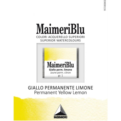 Maimeri Blu Акварелна боя Permanent Yellow Lemon 112 1, 5 ml 1 бр (M1607112)