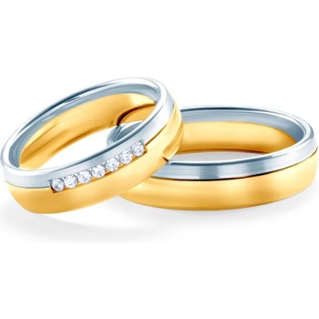 Image 1 of SAVICKI Сватбени халки: двуцветно злато, кръгли. 5.5 мм