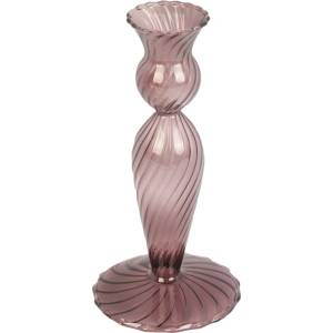 PT LIVING Свещник от кафяво стъкло, височина 17 cm Swirl - PT LIVING (PT3729BR)