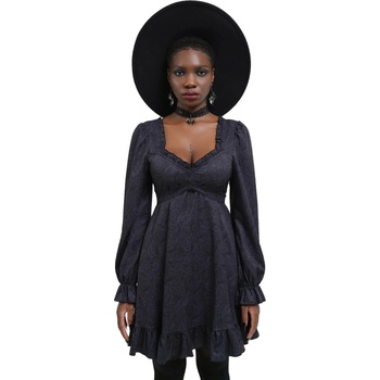 KILLSTAR дамска рокля KILLSTAR - Morvina - Черно/Сиво - KSRA011628