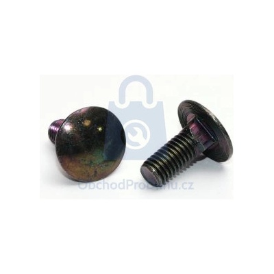Šroub vratový s velkou zaoblenou hlavou, DIN 603-4.6, černý zinek M8 x 20smat., balení 1 ks – Sleviste.cz