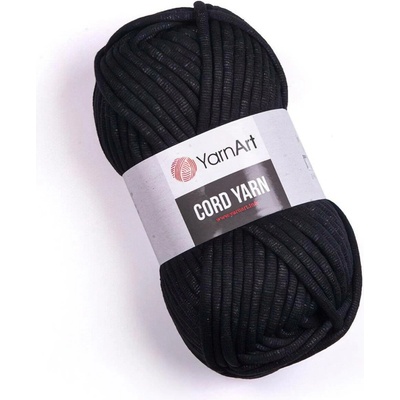YarnArt Pletací / háčkovací příze CORD YARN 750-černá, jednobarevná 250g/73m