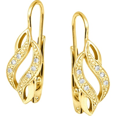 Soliter Náušnice ze žlutého zlata s krystaly 239 001 00611