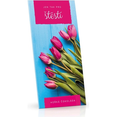 Selllot Jen tak pro štěstí tulipány hořká 60% modrá obálka 100 g