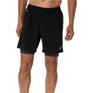ASICS Мъжки шорти за бягане Asics Road 2-n-1 7'' Short Running shorts - Performance Black / Graphite Grey - размер XXL (012-3413-0116)