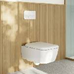 Villeroy & Boch Комплект окачена тоалетна чиния Villeroy&Boch Skyla Combi-Pack TwistFlush Rimless със седалка softclose, бяло Alpin CeramicPlus (4682CLR1)